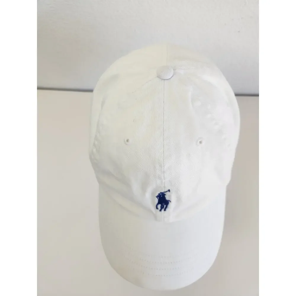 Vintage Polo Ralph Lauren White Hat One Size Unisex - Picture 5 of 9